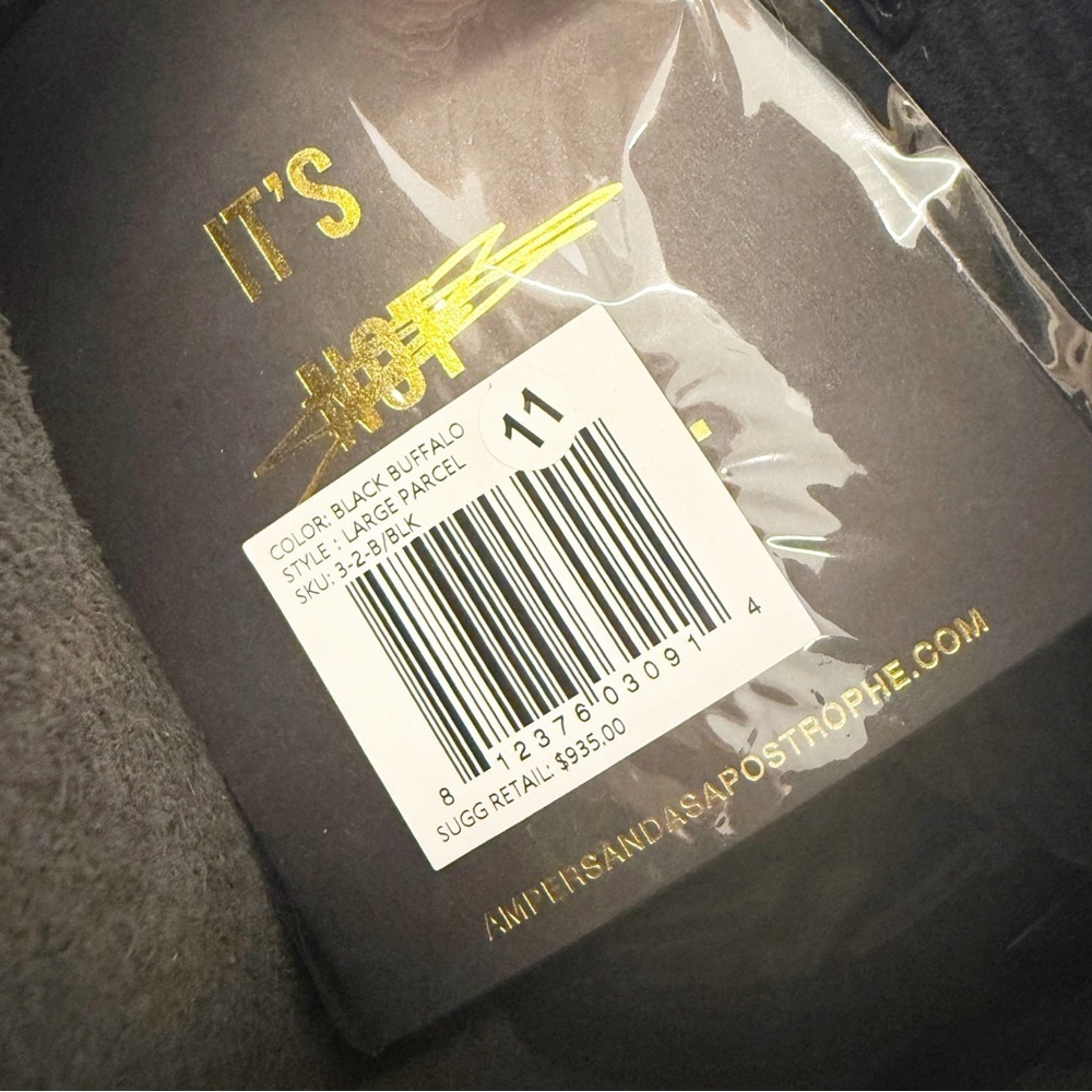 NWT Ampersand As Apostrophe Black Large Buffalo Parcel Bag - Picture 10 of 10